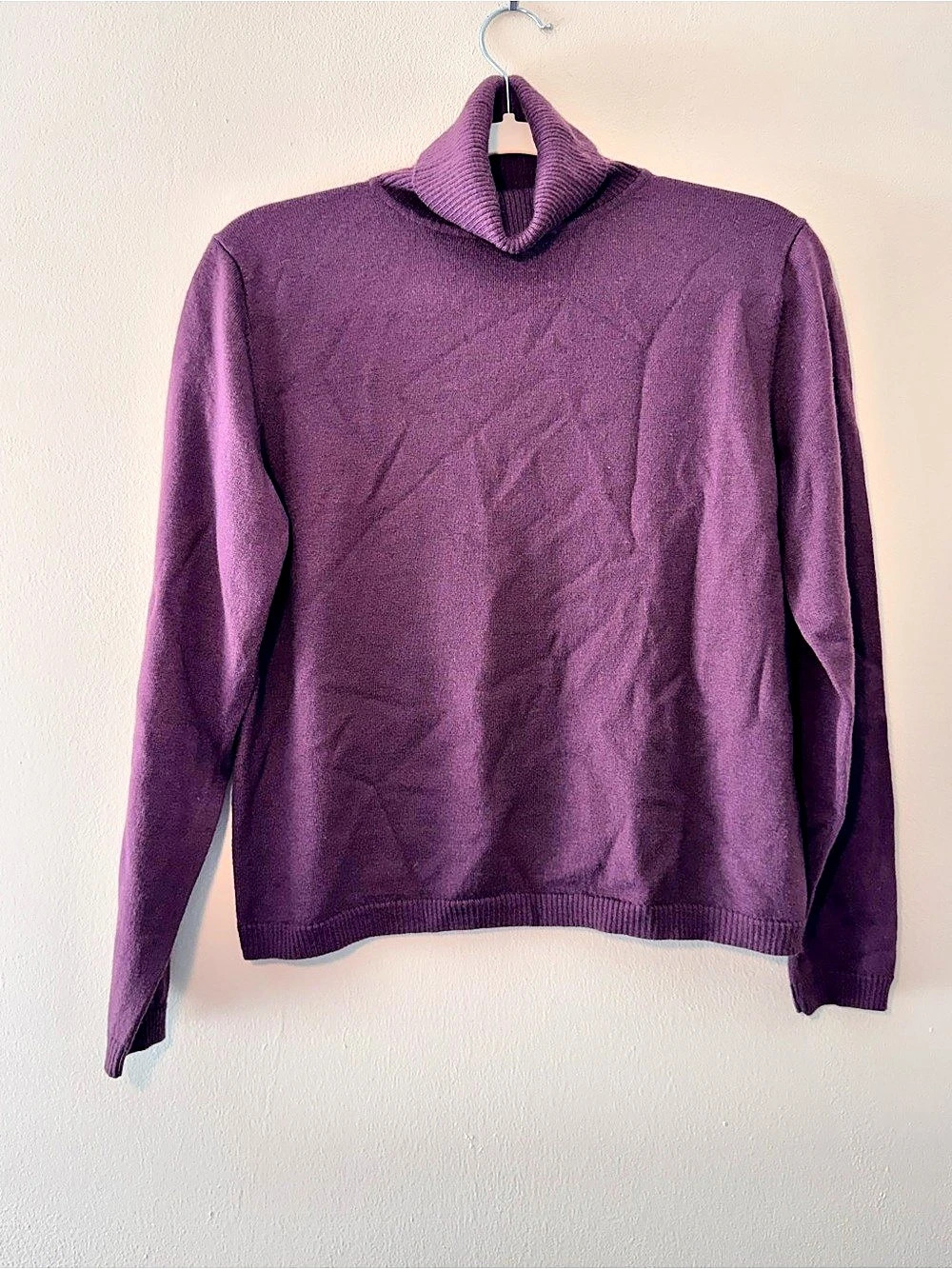 Pendleton Merino Wool Turtleneck Sweater in Plum/Purple Size medium